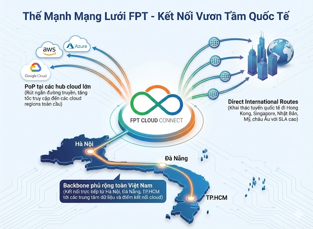 Cloud Connect direct connectivity map