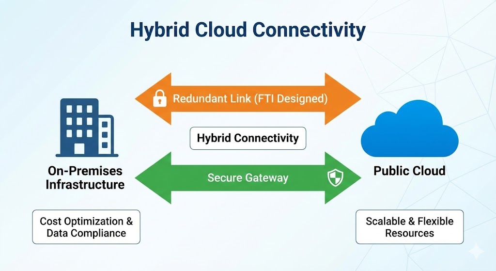 Hybrid cloud connectivity diagram